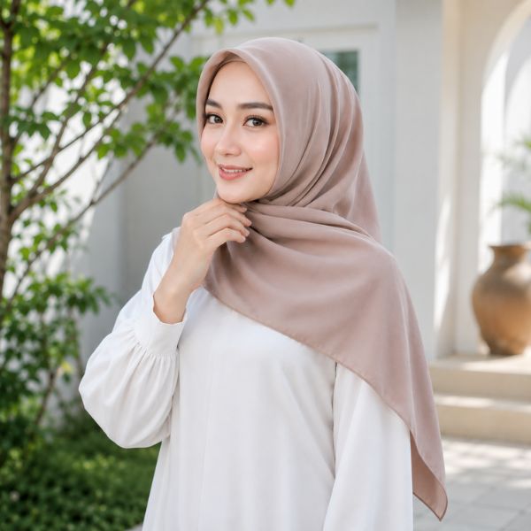 Hijab segiemapat polycotton harga grosir langsung produsen