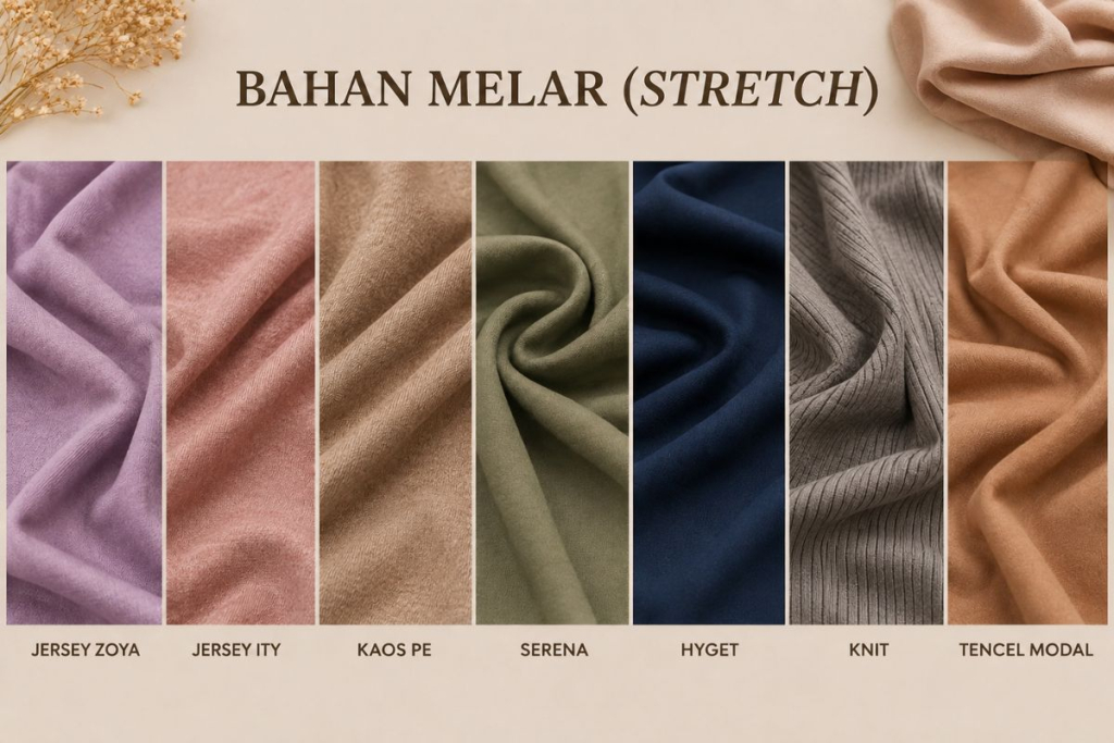 Bahan hijab yang melar