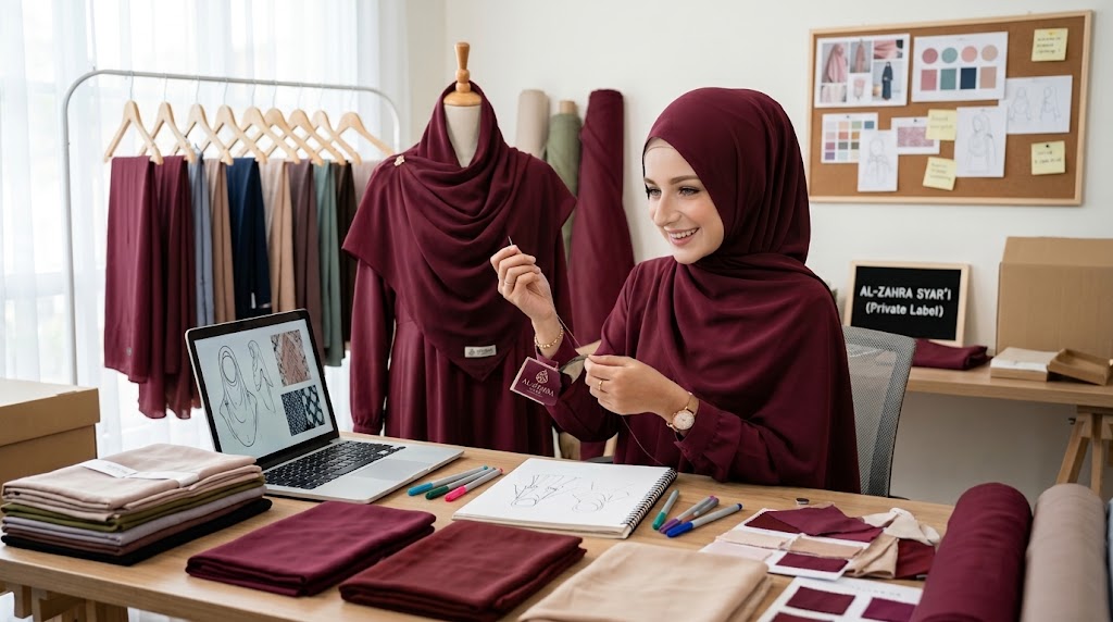 cara beralih dari dropshipper ke brand hijab syari